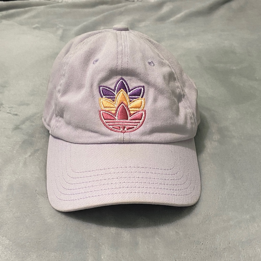 Adidas Pastel Purple Cap with Colourful Logo